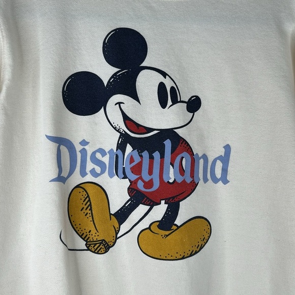 Disney Parks Mickey Mouse Cream Disneyland Long Sleeve Sweatshirt Size Small - Picture 2 of 7
